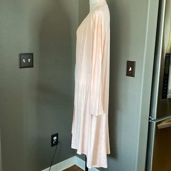 pogtmm SOFT PINK cardigan MAXI LENGTH Open Front - Picture 8 of 8